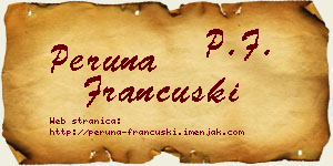Peruna Francuski vizit kartica